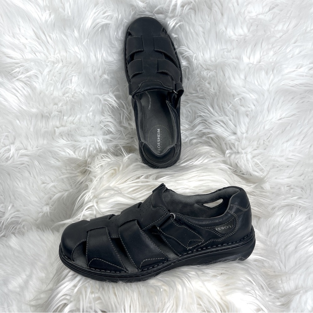 Florsheim Fisherman’s Closed Toe Leather Sandals 13W